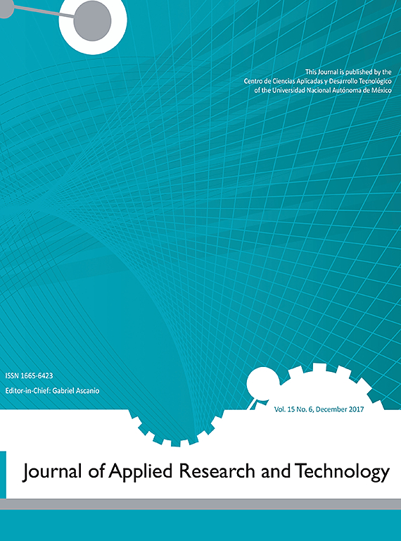 Go to journal home page - Journal of Applied Research and Technology